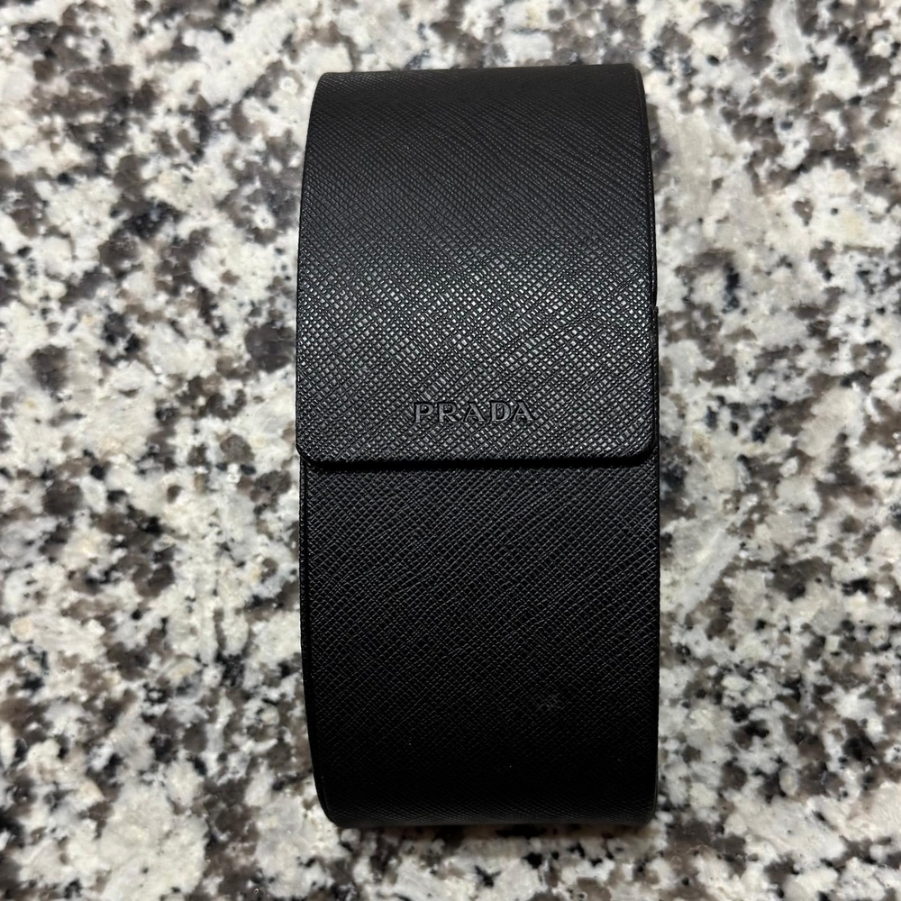 Prada Black Saffiano Leather Key Holder
